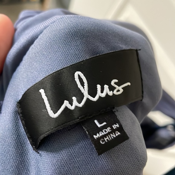 Beautiful Denim Blue Lulu’s Heavenly Hues Maxi Dress EUC size L - Picture 5 of 6